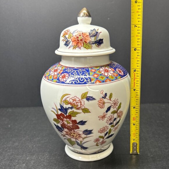Vintage The Orient Inc Japanese Temple Ginger Jar Gold Lidded Porcelain 1960’s - Picture 7 of 8